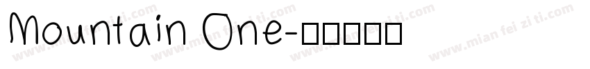 Mountain One字体转换